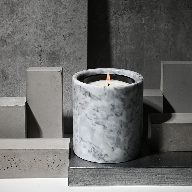 M&Solent Wholesale Luxuria Custom Decoration Private Label Black Glass Crystal Solent SOY Cera Candles