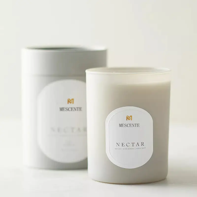 M& Scent Custom Logo Meditation Non Toxicus Lapides Herbae Manus Fundi Naturalis Solent Soy Cerae Crystal Candles