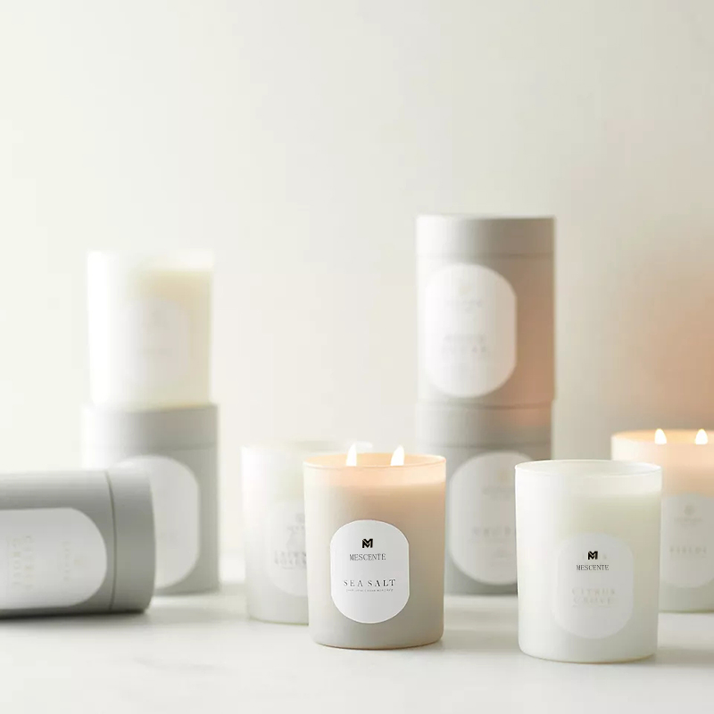 M& Scent Custom Logo Meditation Non Toxicus Lapides Herbae Manus Fundi Naturalis Solent Soy Cerae Crystal Candles