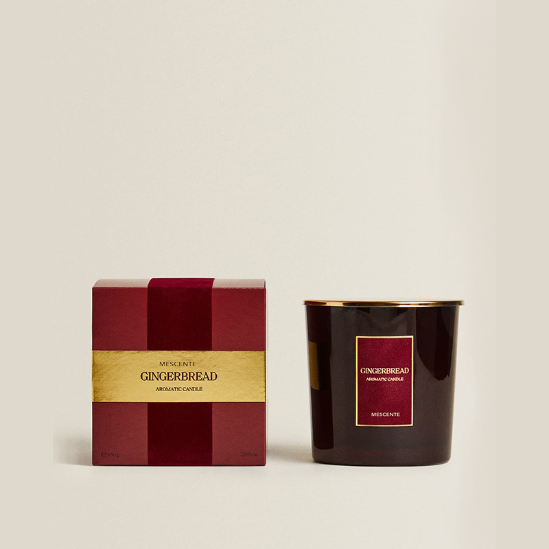 M&odore Custom Luxuria 3 Wicks Candles Privatum Secretum Label Nigrum Matte Vitri Candelae odoratae