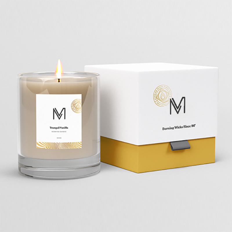 M&Solent officinam Lupum directe deliciae privatae label soy cereis candelis odoratis cum cistae in mole