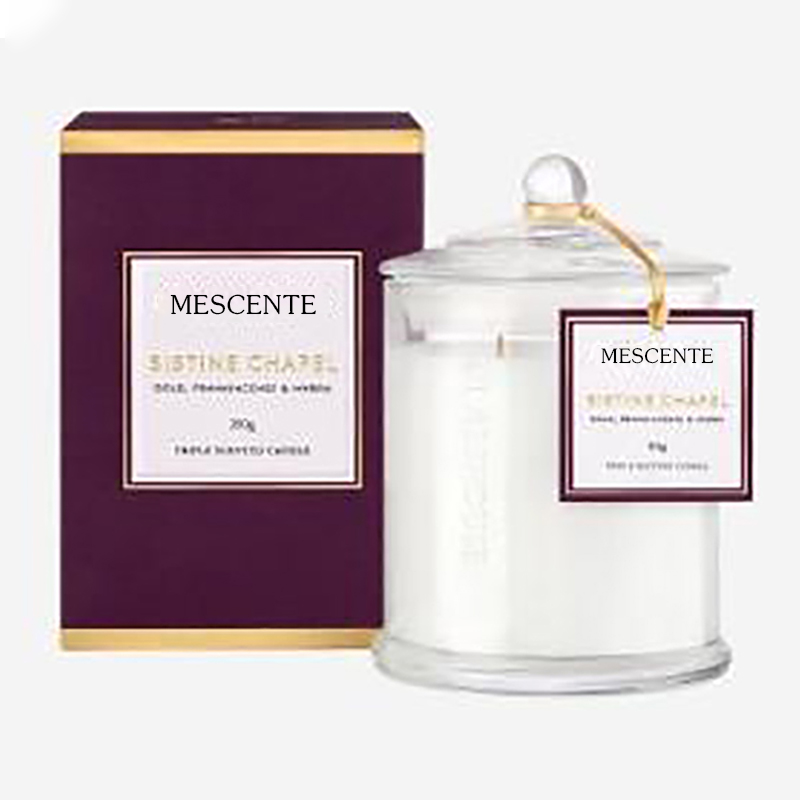 M&Solent Wholesale Luxuria Custom Private Label Christmas Domed Jar odorated Soy Candles With Lid