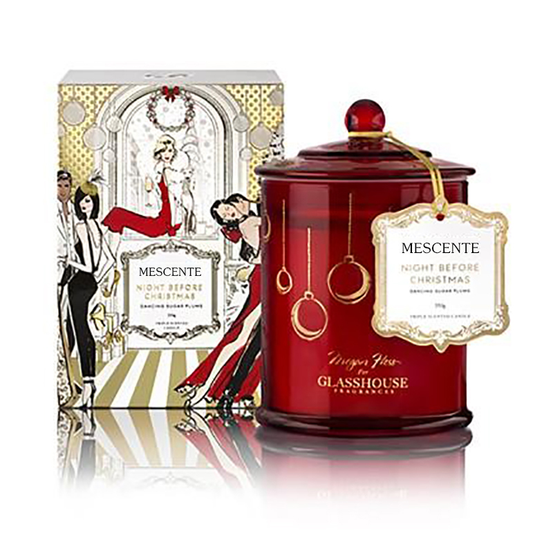 M&Solent Wholesale Luxuria Custom Private Label Christmas Domed Jar odorated Soy Candles With Lid