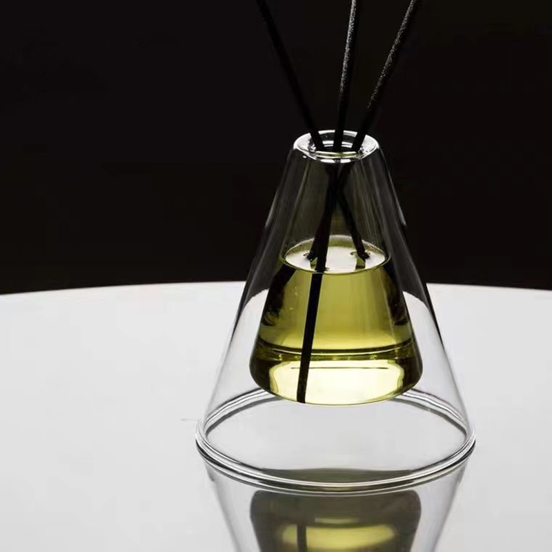 Custom Large Hex Essenza Unique Glass Bottle White Frosted Extra Air Aroma Reed Diffuser Home Fragrance, Reed Diffusers Christmas