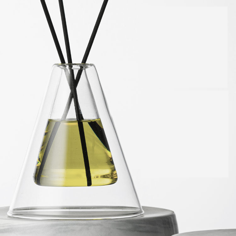 Custom Large Hex Essenza Unique Glass Bottle White Frosted Extra Air Aroma Reed Diffuser Home Fragrance, Reed Diffusers Christmas