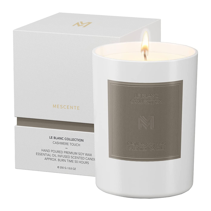 M&Scent Wholesale Custom Luxury Black Glass Jar Christmas Aromatherapy Soy Wax Candle Sets