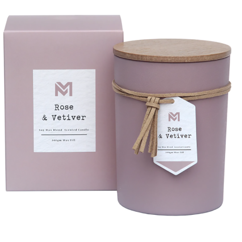 M&S odorem Lupum Secretum Label Lignum Lid Aromatherapy Solet SOY Cera Candle Gift Set In Vitreis Jar