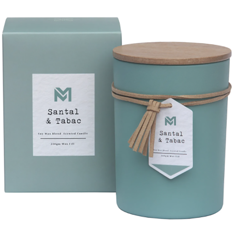 M&S odorem Lupum Secretum Label Lignum Lid Aromatherapy Solet SOY Cera Candle Gift Set In Vitreis Jar