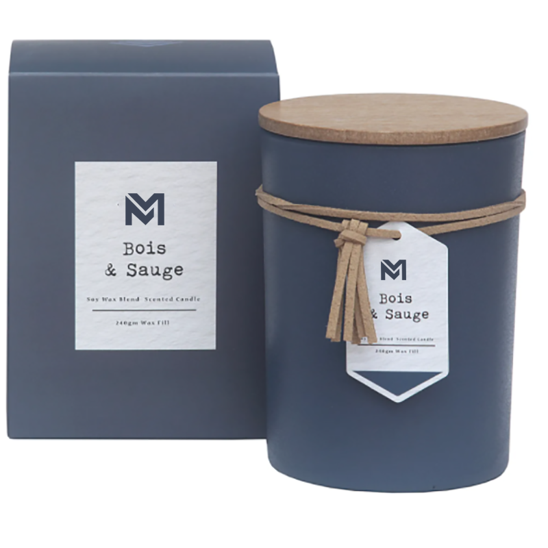M&S odorem Lupum Secretum Label Lignum Lid Aromatherapy Solet SOY Cera Candle Gift Set In Vitreis Jar