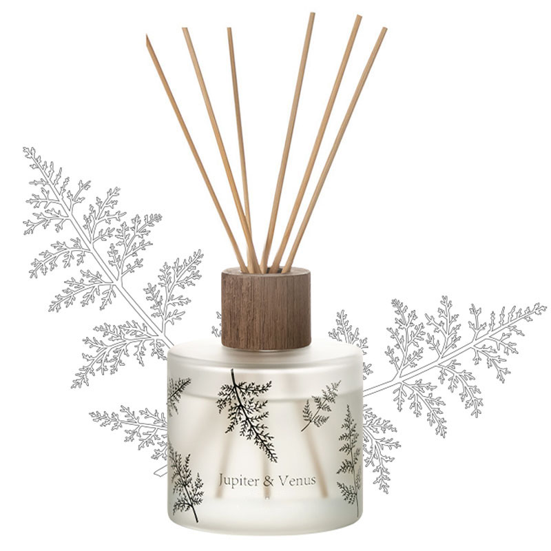 M&Scent Wholesale Luxuria Custom Decorative Amber Glass No Fire Unique Transparent Floral Aroma Reed Diffuser