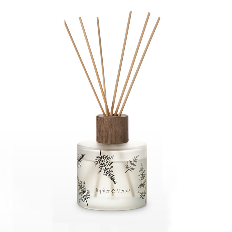 M&Scent Wholesale Luxuria Custom Decorative Amber Glass No Fire Unique Transparent Floral Aroma Reed Diffuser