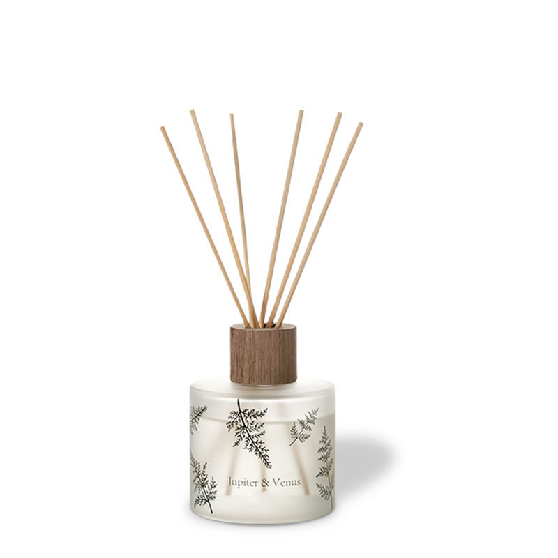 M&Scent Wholesale Luxuria Custom Decorative Amber Glass No Fire Unique Transparent Floral Aroma Reed Diffuser