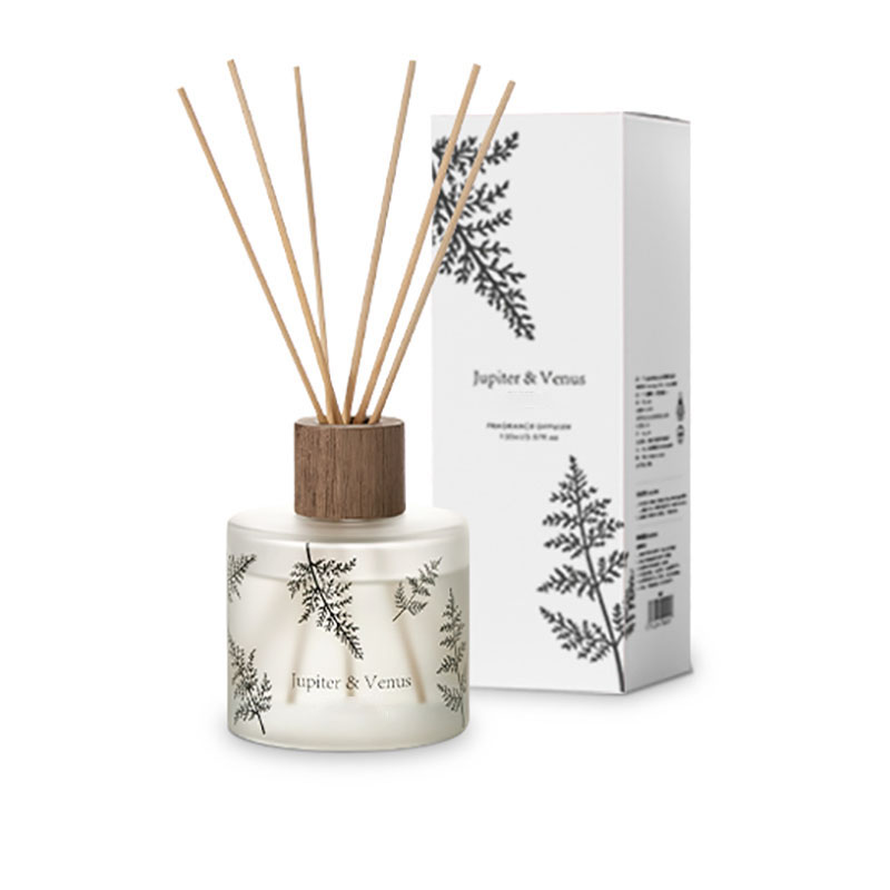 M&Scent Wholesale Luxuria Custom Decorative Amber Glass No Fire Unique Transparent Floral Aroma Reed Diffuser