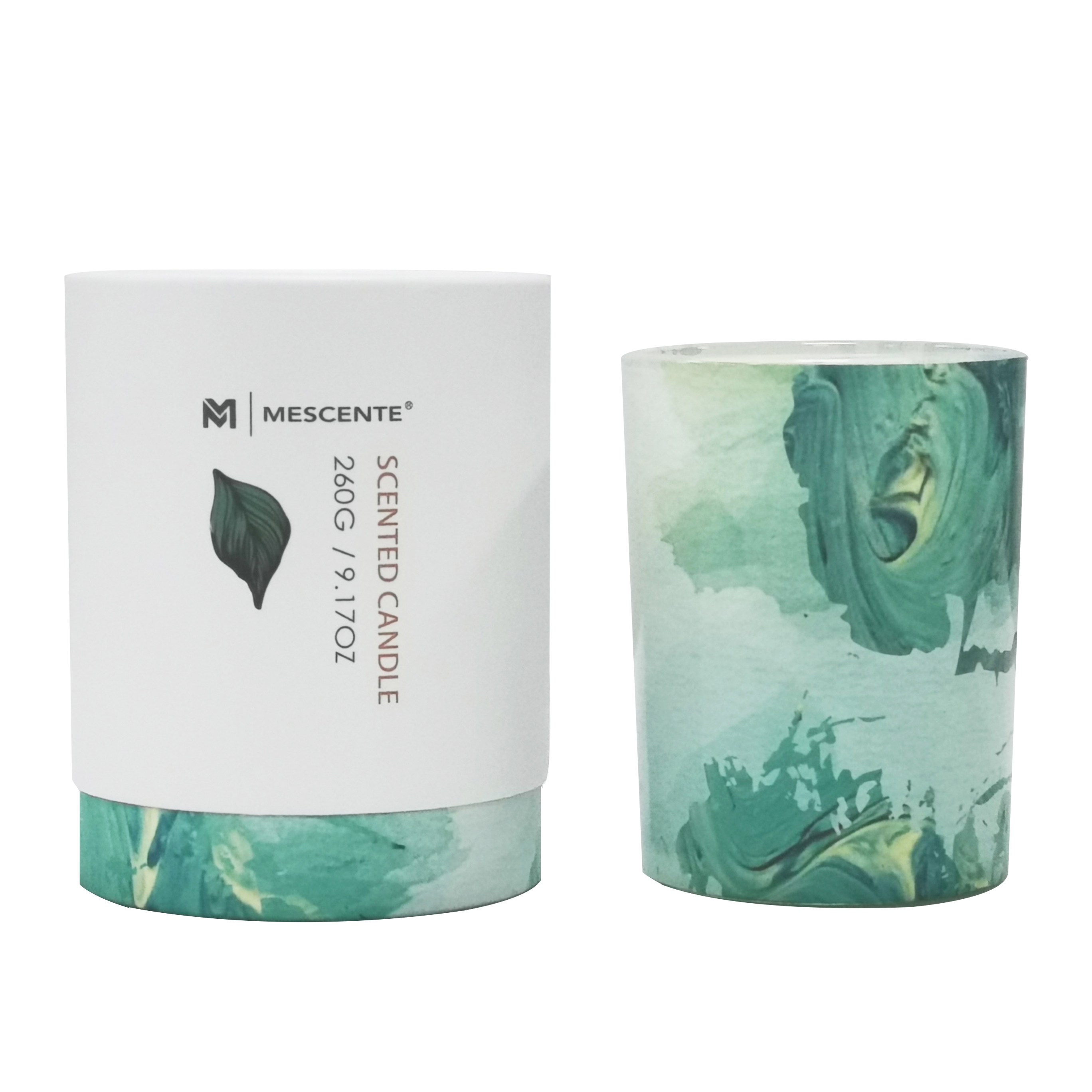 M&Solent Lupum privatum label viridis vitreae vitreae palmae candelae spirituales