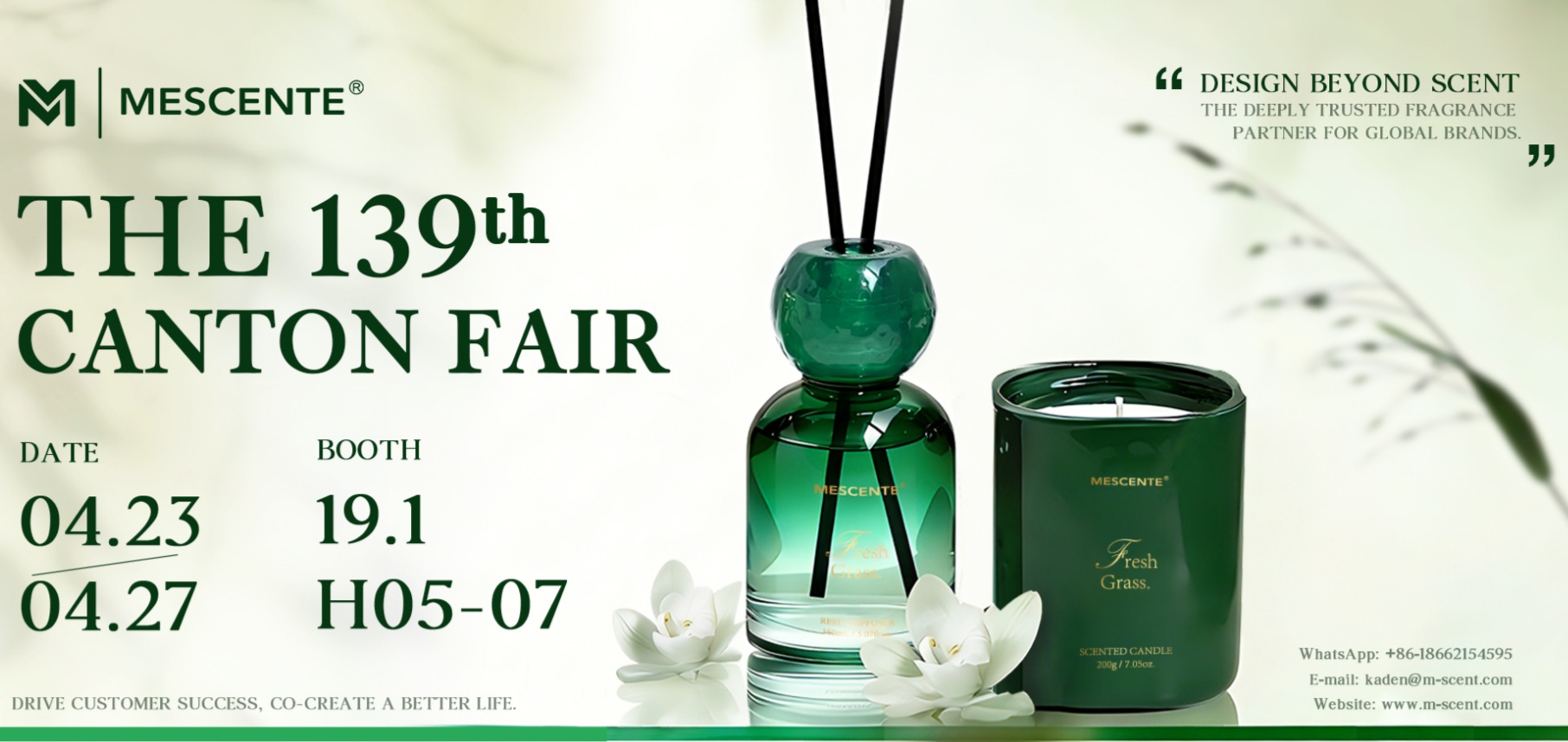 MESCENTE Debuts apud 139th Canton Fair - Visita Nos apud Booth 19.1H05-07