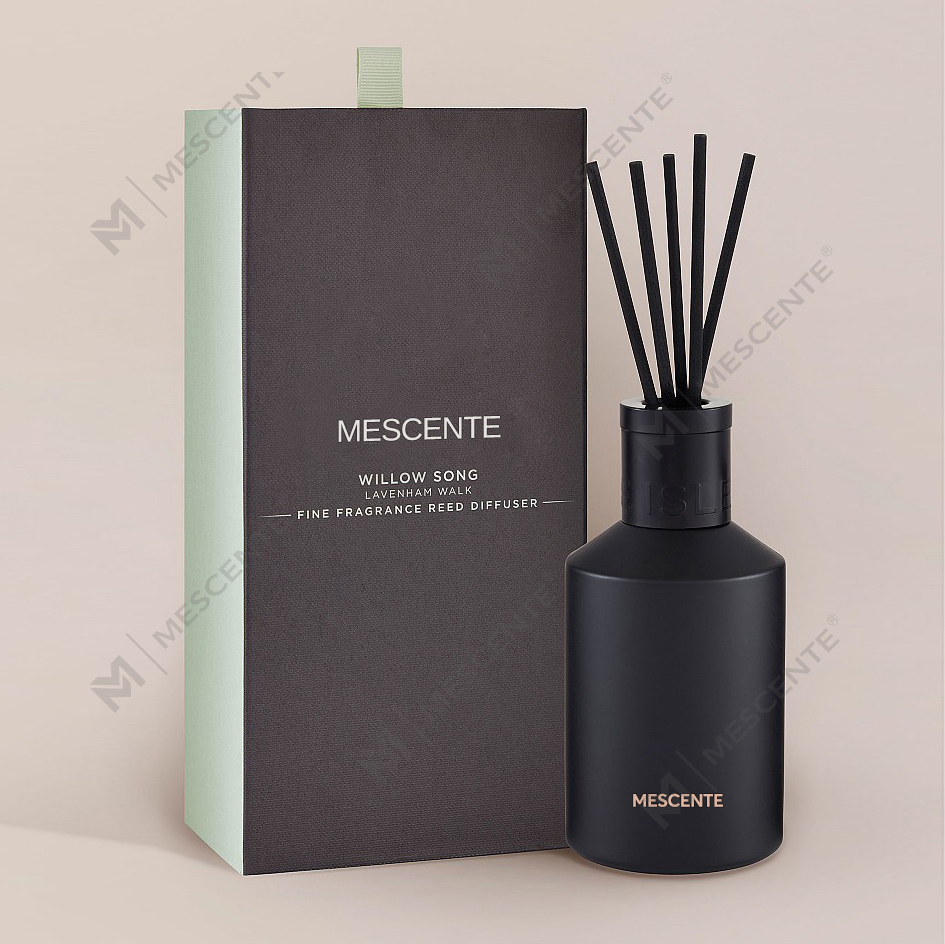 Oem Printed Box 20ml Square Ceramic Vranjes Wooden Cap House Unguentum Aroma Reed Diffuser Oil