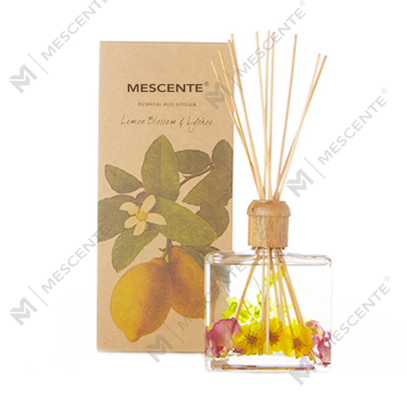 Wholesale High Quality Luxuria Custom Private Label Flower Sola Wood Aroma Reed Diffuser With Box