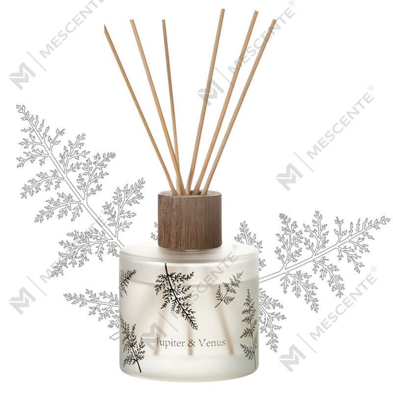 M&Scent Wholesale Luxuria Custom Decorative Amber Glass No Fire Unique Transparent Floral Aroma Reed Diffuser