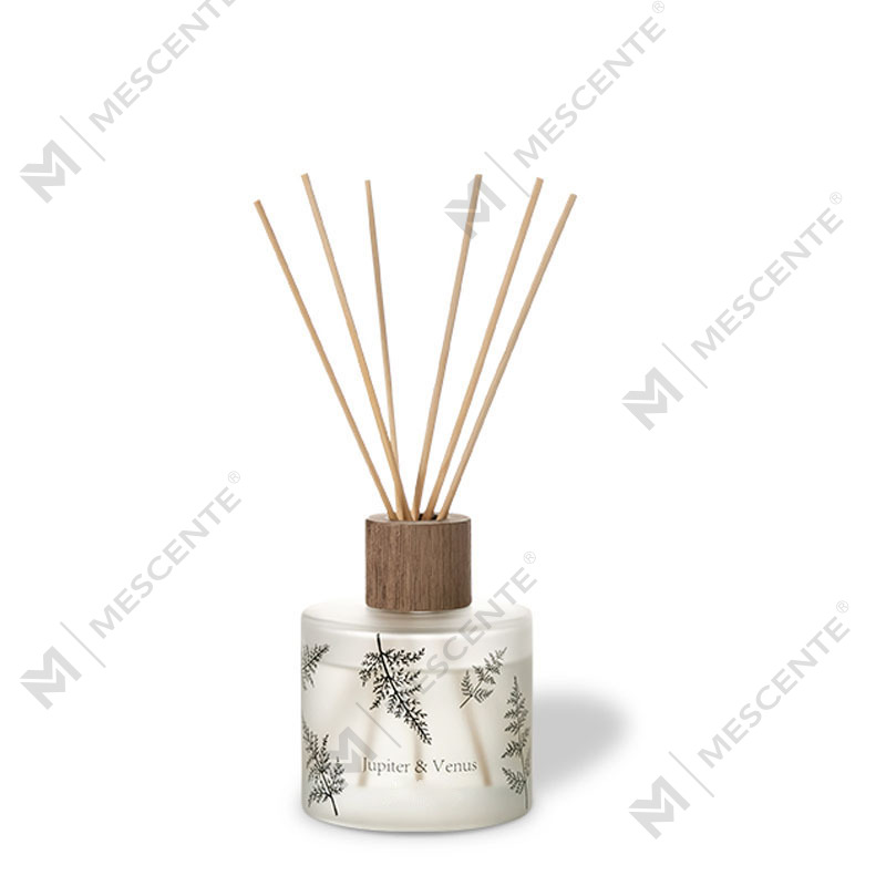 M&Scent Wholesale Luxuria Custom Decorative Amber Glass No Fire Unique Transparent Floral Aroma Reed Diffuser