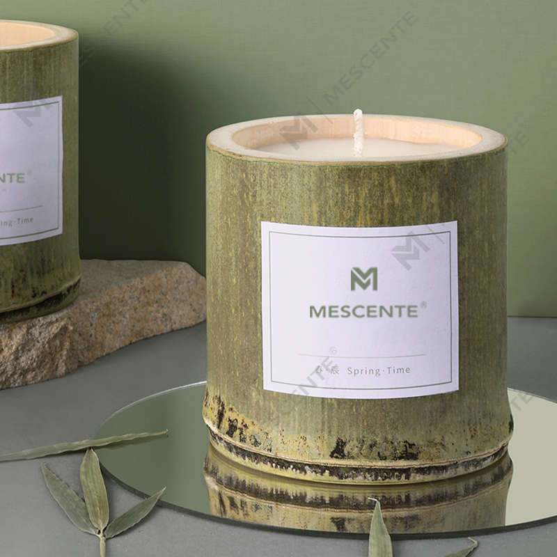 M&odore deliciae ligneae cerei possessor candelae privata label cum arca odorata