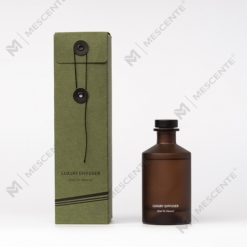 M&Scent Custom Luxuria Frosted Glass Bottle Home Essential Oil Reed Diffuser