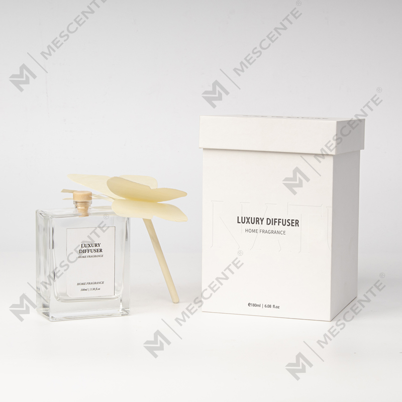 M&Scent Large Square Bottle Big Rattan Stick Liquid Aromatherapy Reed Diffuser Favores with Stopper
