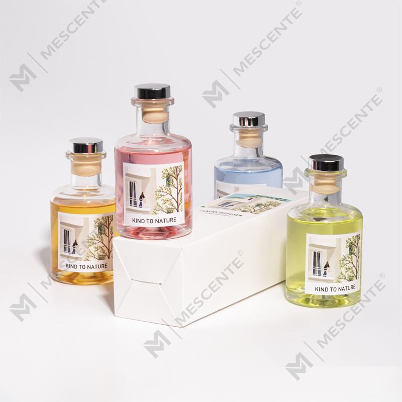M&Solent Luxuria 200ml Mos White Bottle Wooden Sticks Reed Diffuser with Box