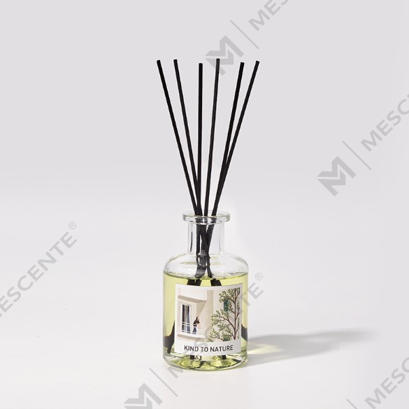 M&Solent Luxuria 200ml Mos White Bottle Wooden Sticks Reed Diffuser with Box