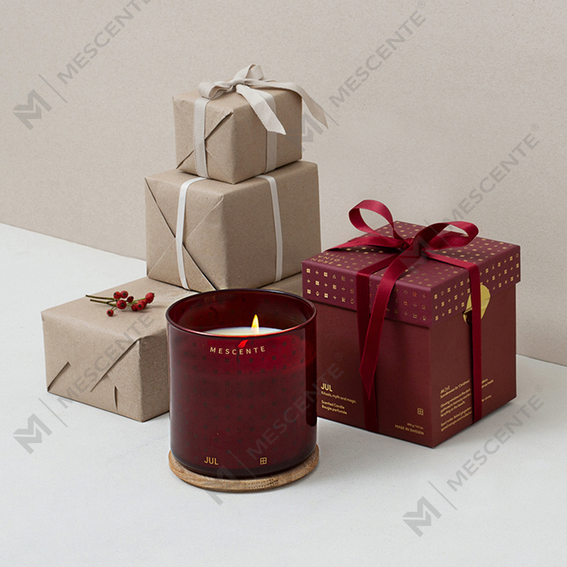 M&odor Luxuria Custom Handmade Christmas Decorative Solent SOY Cera Candles with Gift Box