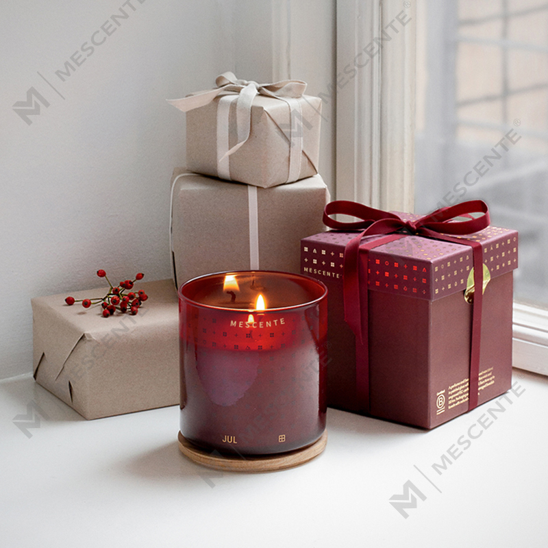 M&odor Luxuria Custom Handmade Christmas Decorative Solent SOY Cera Candles with Gift Box