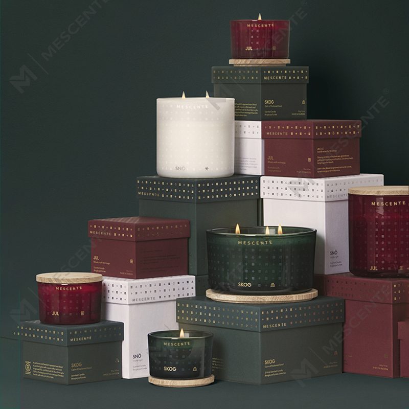 M&odor Luxuria Custom Handmade Christmas Decorative Solent SOY Cera Candles with Gift Box
