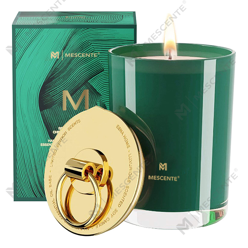 M&Solent Luxuria Alba Soy Cera Logo Proprium Nuptiale Candele Solent, Custom Camp Candle