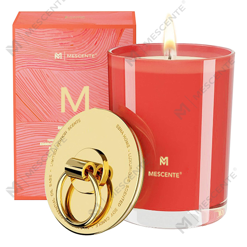 M&Solent Luxuria Alba Soy Cera Logo Proprium Nuptiale Candele Solent, Custom Camp Candle