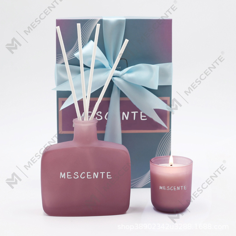 Candle and Reed Diffuser Gift Set, Candles odorati Aroma Reed Difusores