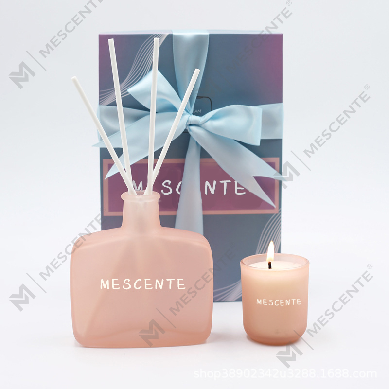 Candle and Reed Diffuser Gift Set, Candles odorati Aroma Reed Difusores