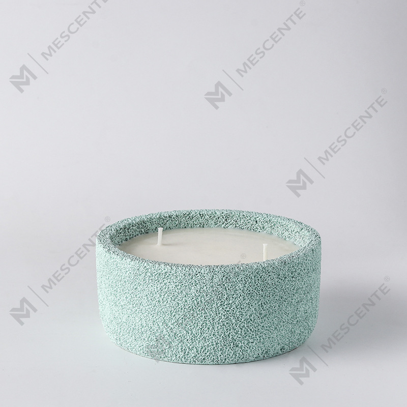 M&odor Luxuria Handmade Logo Spiritual Columna Candles vitri odorati Cum Crystellis, 3 Wick Candle