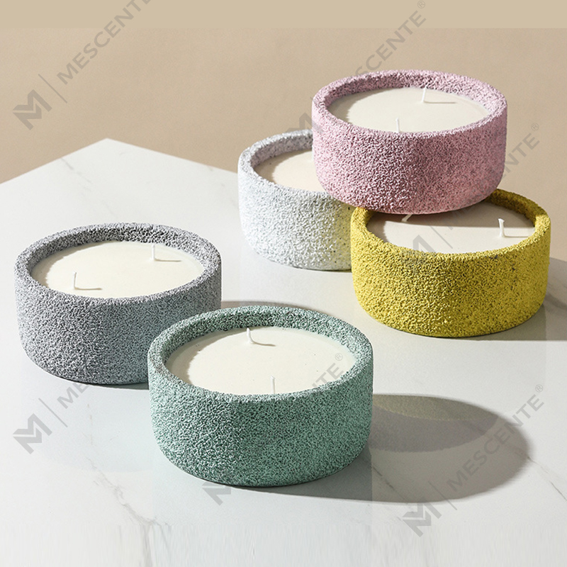 M&odor Luxuria Handmade Logo Spiritual Columna Candles vitri odorati Cum Crystellis, 3 Wick Candle