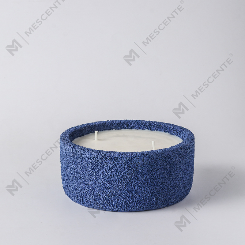 M&odor Luxuria Handmade Logo Spiritual Columna Candles vitri odorati Cum Crystellis, 3 Wick Candle