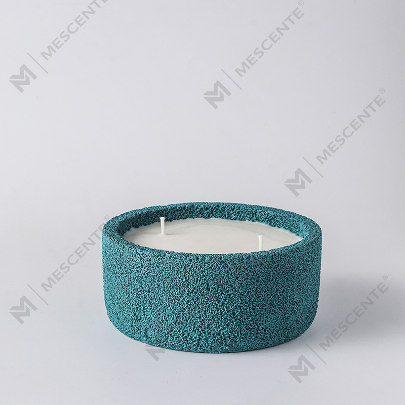 M&odor Luxuria Handmade Logo Spiritual Columna Candles vitri odorati Cum Crystellis, 3 Wick Candle