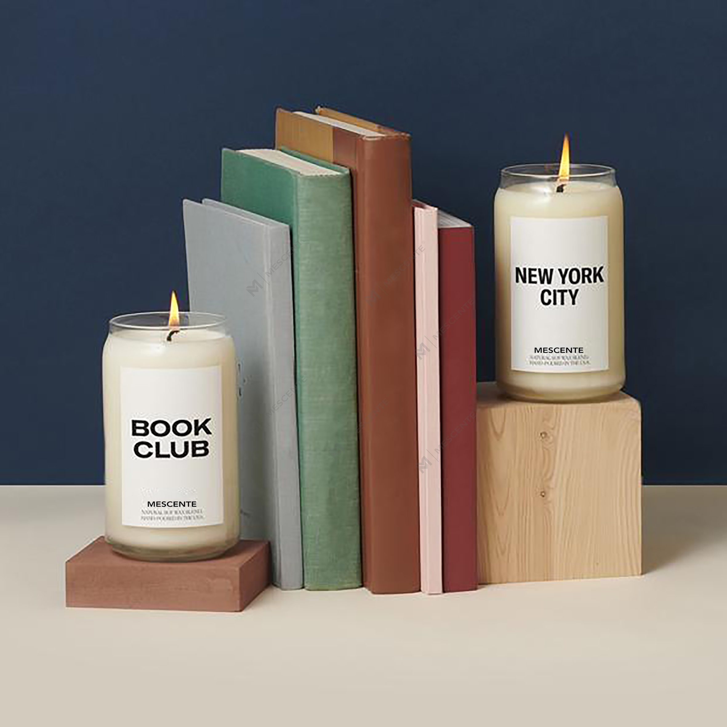 M&Solent Organic customized Ceramic lactea Woodwick Candles, Candelae continens