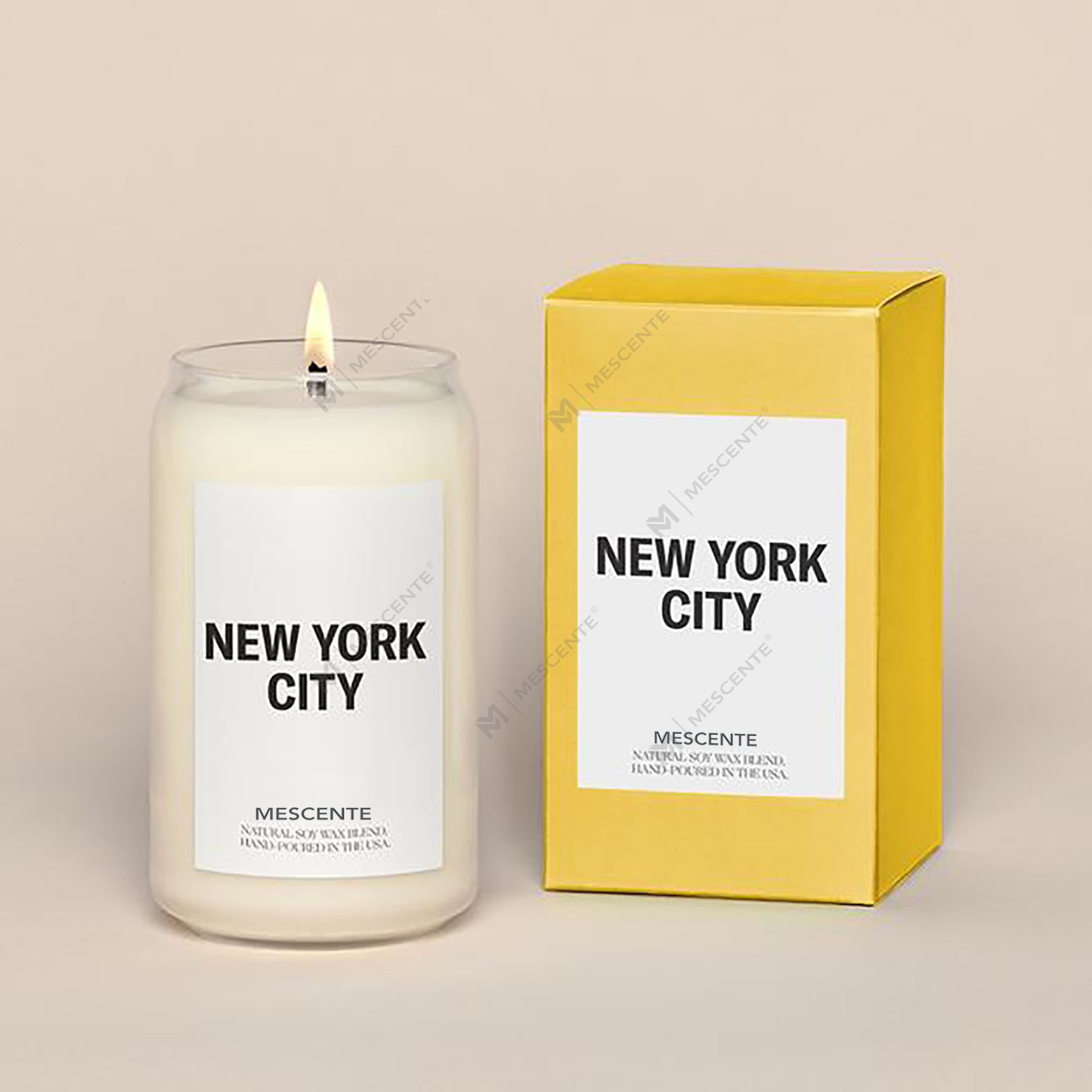 M&Solent Organic customized Ceramic lactea Woodwick Candles, Candelae continens