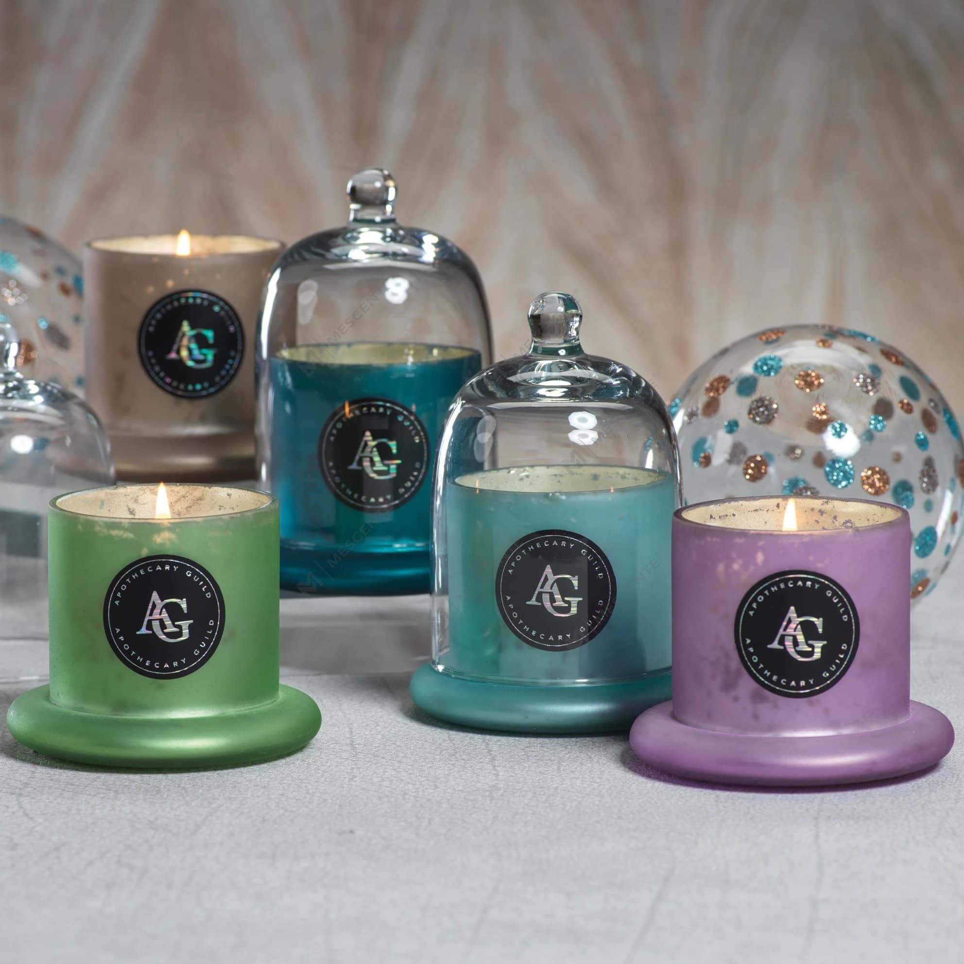 M&Solent Decorative Venereum Nuptialis Bell Jar Glass Dome Cover Candle odorata A29275