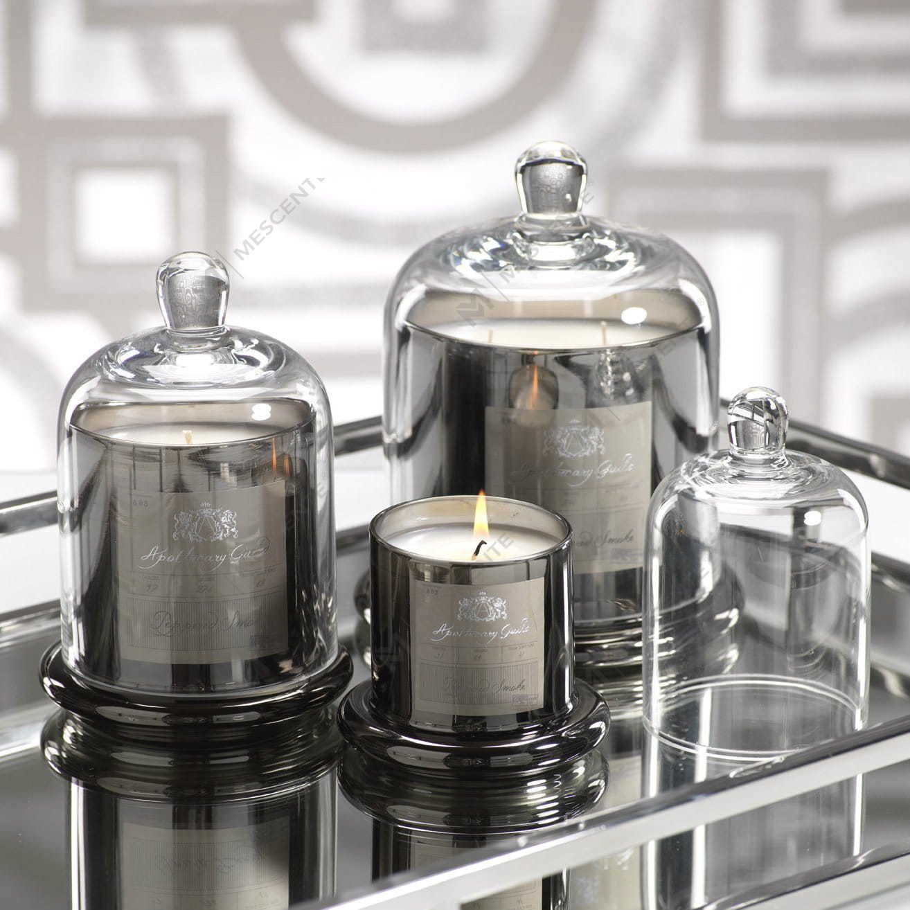 M&Solent Decorative Venereum Nuptialis Bell Jar Glass Dome Cover Candle odorata A29275