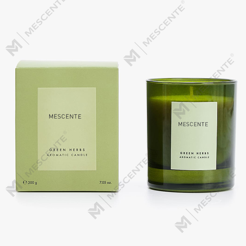 Mescente pittacium Lupum privatum vili personale mole cerei vini odorati soy cerei odorati in vase cum operculo