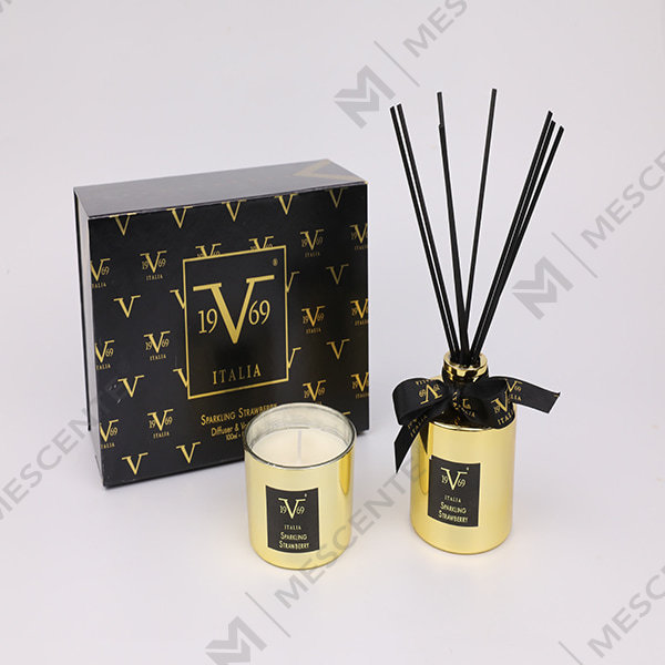 M & Odorem Domus aromatis Reed Difusores Donum Set Cum Candela odorata A29260-2