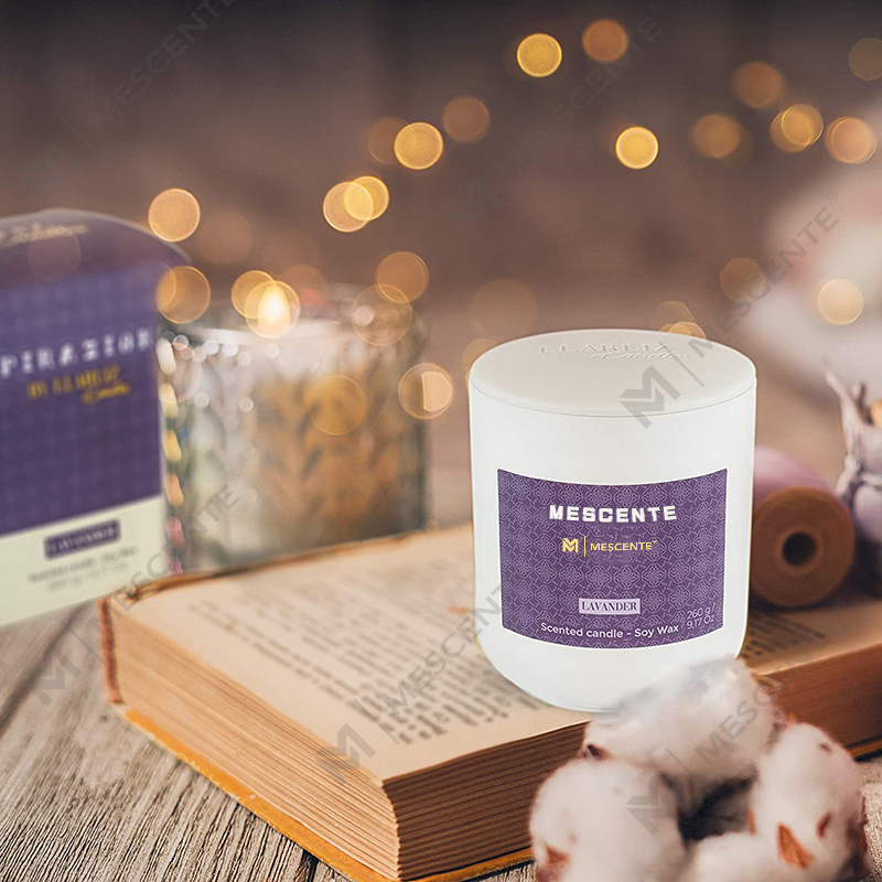 M&Scent Mason Jar Mini Soy Based Candles, Luxuria Packaging Marble Candle Soy Cera