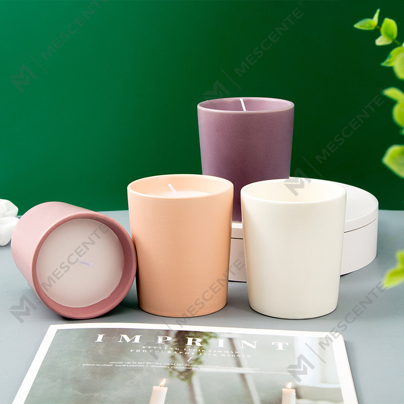 Luxuria nativus Ceramic Jars Secretum Label Citta Labeled odorata SOY Cera candelis arefactis floribus