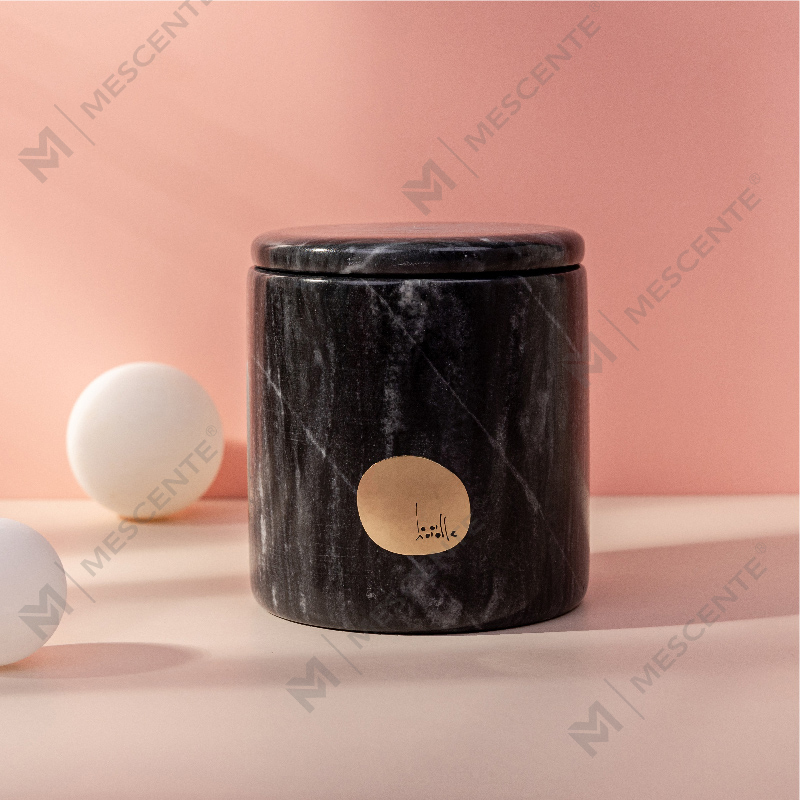 Luxuria customized Secretum Label Ceramic Habitum Citta Labeled odorata SOY Cera candelis arefactis floribus