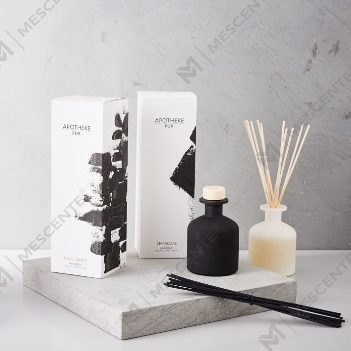 Mescente Luxuria 180ml Vas Vitreum Bottle Essential Oil Reed Diffuser For Hotels