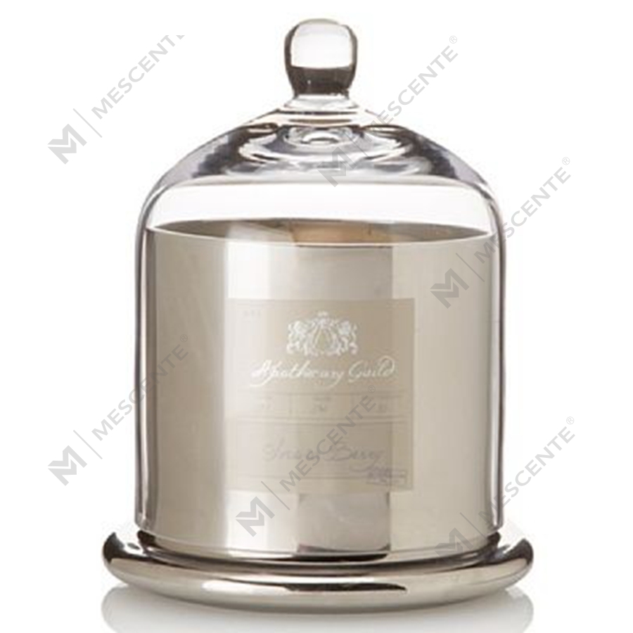 Mescente Luxuria Silver Domed cover Candle possessor vitrei testudine Jars